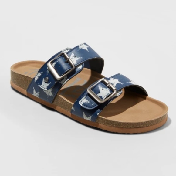 Mad Love Shoes - Mad Love Keava Footbed Sandal - Navy Stars